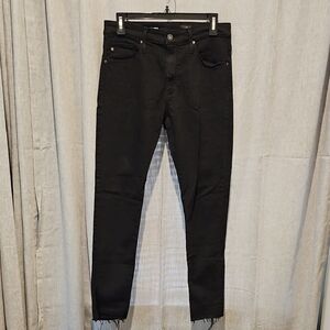Ag Adriano Goldschmied Black Farrah Skinny Ankle High-Rise Stretch Jeans